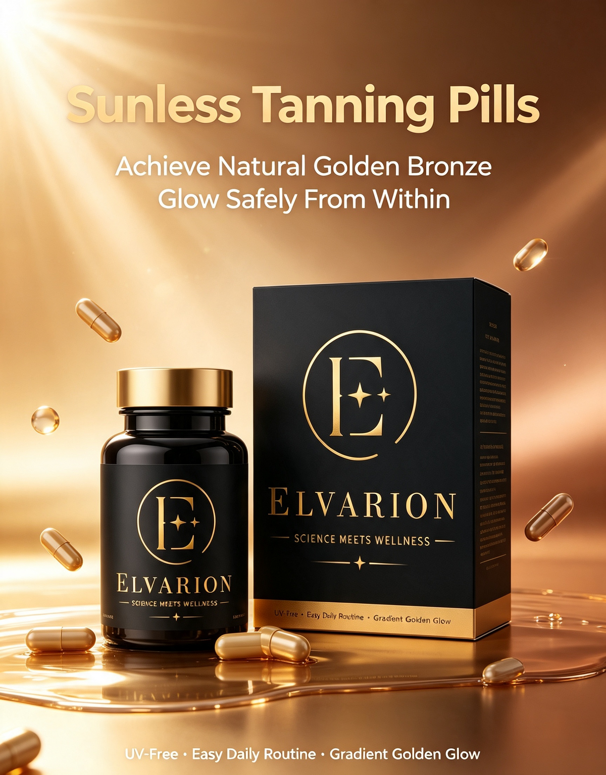 Sunless Tanning Pills: Achieve a Natural Golden Bronze Glow From Within