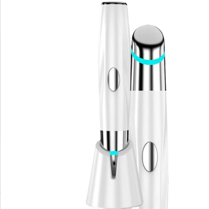 Eye Massager Pen, Microcurrent LED Light Therapy Eye Beauty Device, Heating Vibration Eye Care Tool for Dark Circles and Puffy Eyes