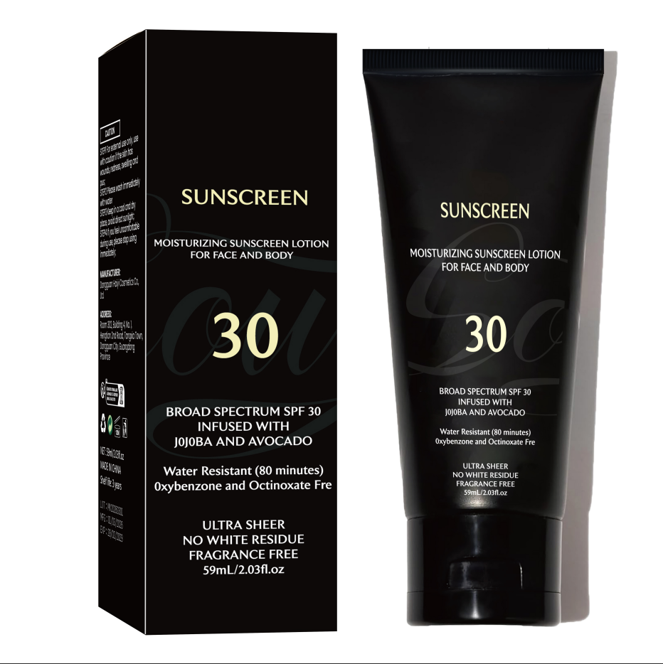 Daily Facial Sunscreen Lotion 59ml, Broad Spectrum UVA UVB Protection Non-Greasy Water Resistant Sun Care Cream for Daily Outdoor Use