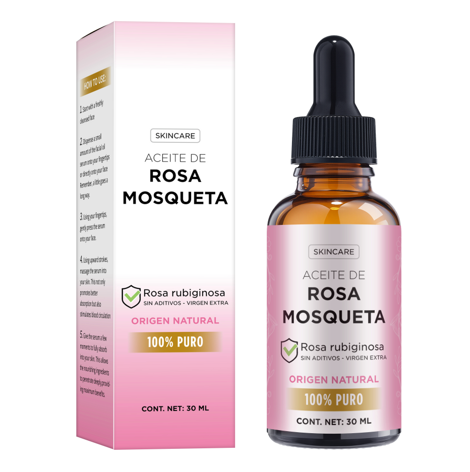 Rosehip Facial Skin Care Oil 30ml, Deep Hydrating Barrier Repair Facial Essence Oil for Dry Dull Skin & Fine Lines Daily Skin Conditioning