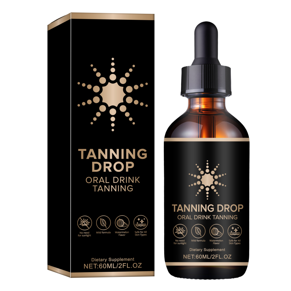 Sunless Tanning Drops 60ml, Customizable Self-Tanning Drops for Natural Bronzed Glow, Mixable Tanning Serum for Face & Body
