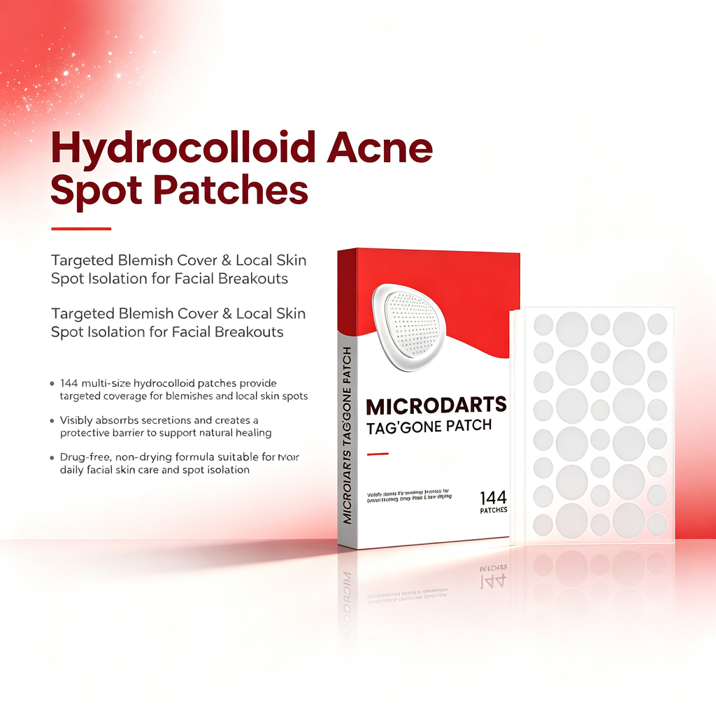 144Pcs Multi-Size Hydrocolloid Acne Spot Patches, Targeted Blemish Cover Patches for Facial Breakouts Local Skin Spot Isolation Daily Skin Care Patch Kit