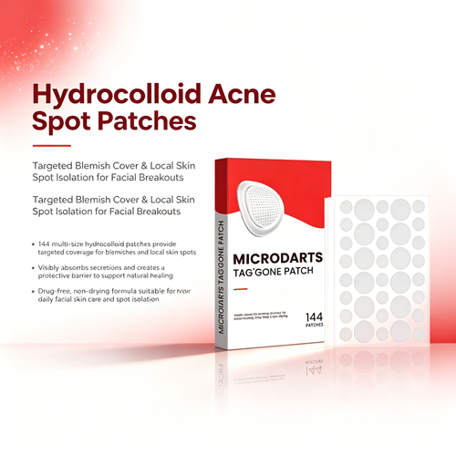 144Pcs Multi-Size Hydrocolloid Acne Spot Patches, Targeted Blemish Cover Patches for Facial Breakouts Local Skin Spot Isolation Daily Skin Care Patch Kit
