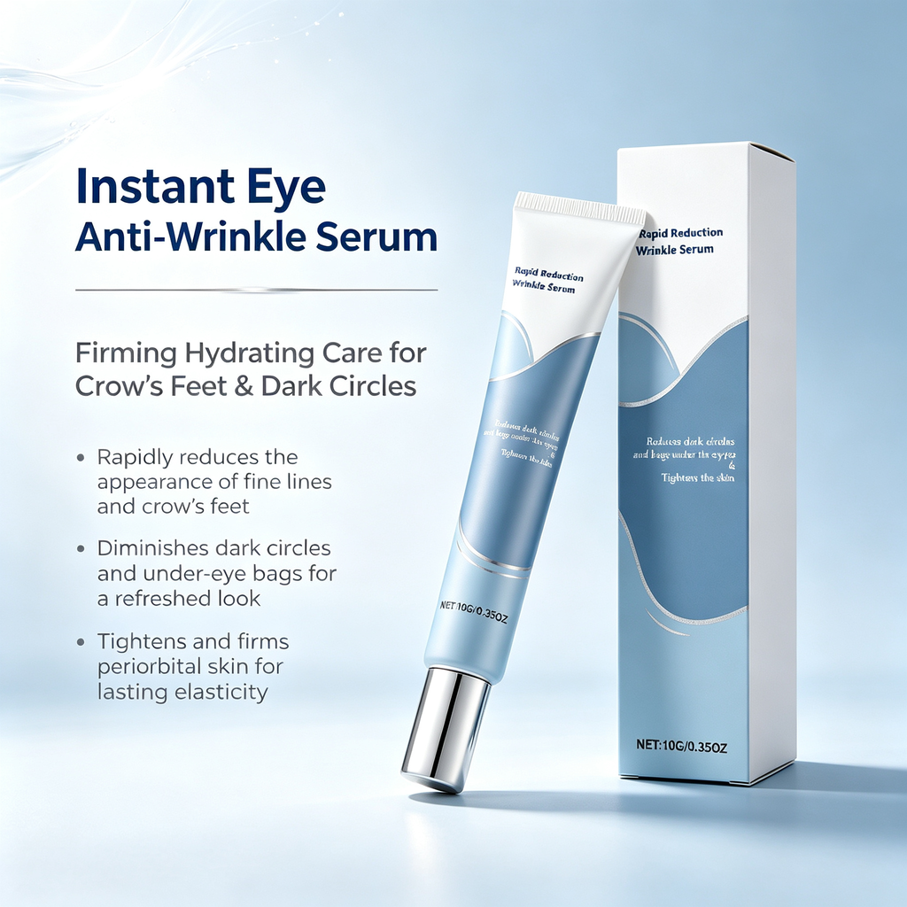 Anti-Wrinkle Eye Serum 10ml, Firming Hydrating Under Eye Essence for Crow’s Feet Dark Circles & Periorbital Skin Elasticity Daily Eye Care