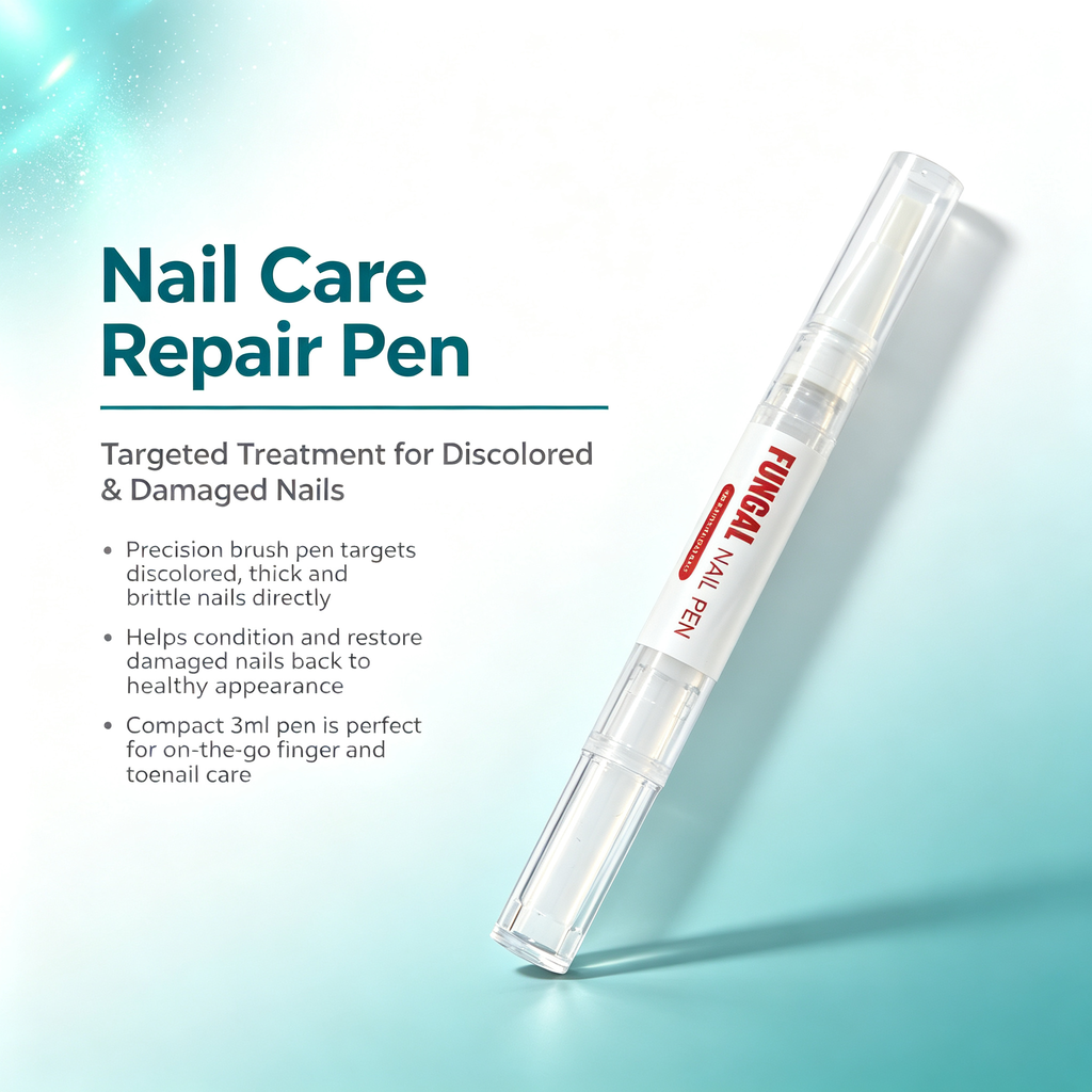 3ml Nail Care Repair Pen, Targeted Nail Discoloration Thick Brittle Damaged Nail Conditioning Treatment Pen for Finger Toe Nail Daily Maintenance