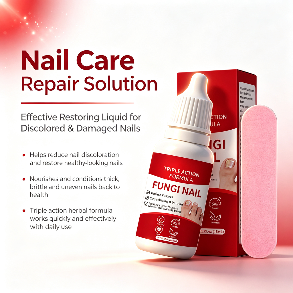 Nail Care Repair Solution 15ML, Effective Nail Discoloration & Damaged Nail Restoring Liquid for Thick Brittle Uneven Nails Daily Nail Conditioning Treatment