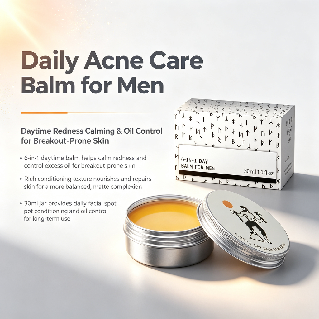 30ml Daily Acne Care Balm, Daytime Redness Calming Facial Repair Cream for Breakout-Prone Skin Spot Conditioning Oil Control Day Skin Care Cream