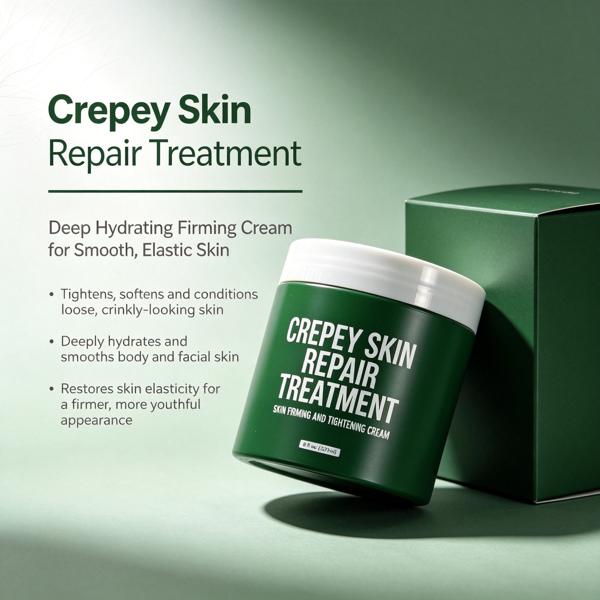 Anti-Wrinkle Firming Skin Repair Treatment Cream 237ml, Deep Hydrating Smoothing Body & Facial Cream for Crepey Skin Elasticity Daily Skin Care