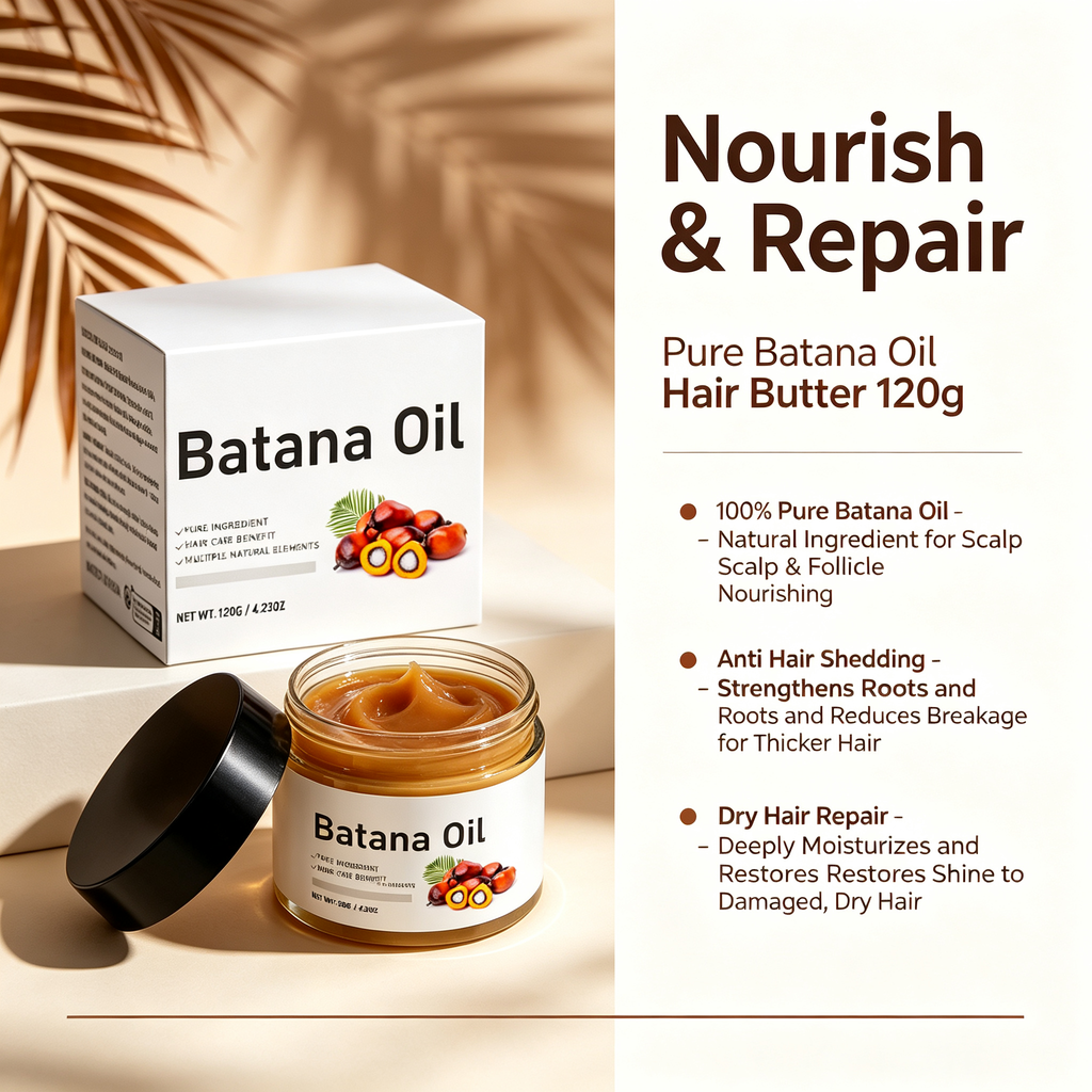 Pure Hair Oil 120g, Natural Scalp & Follicle Nourishing Butter for Anti Hair Shedding & Dry Hair Repair