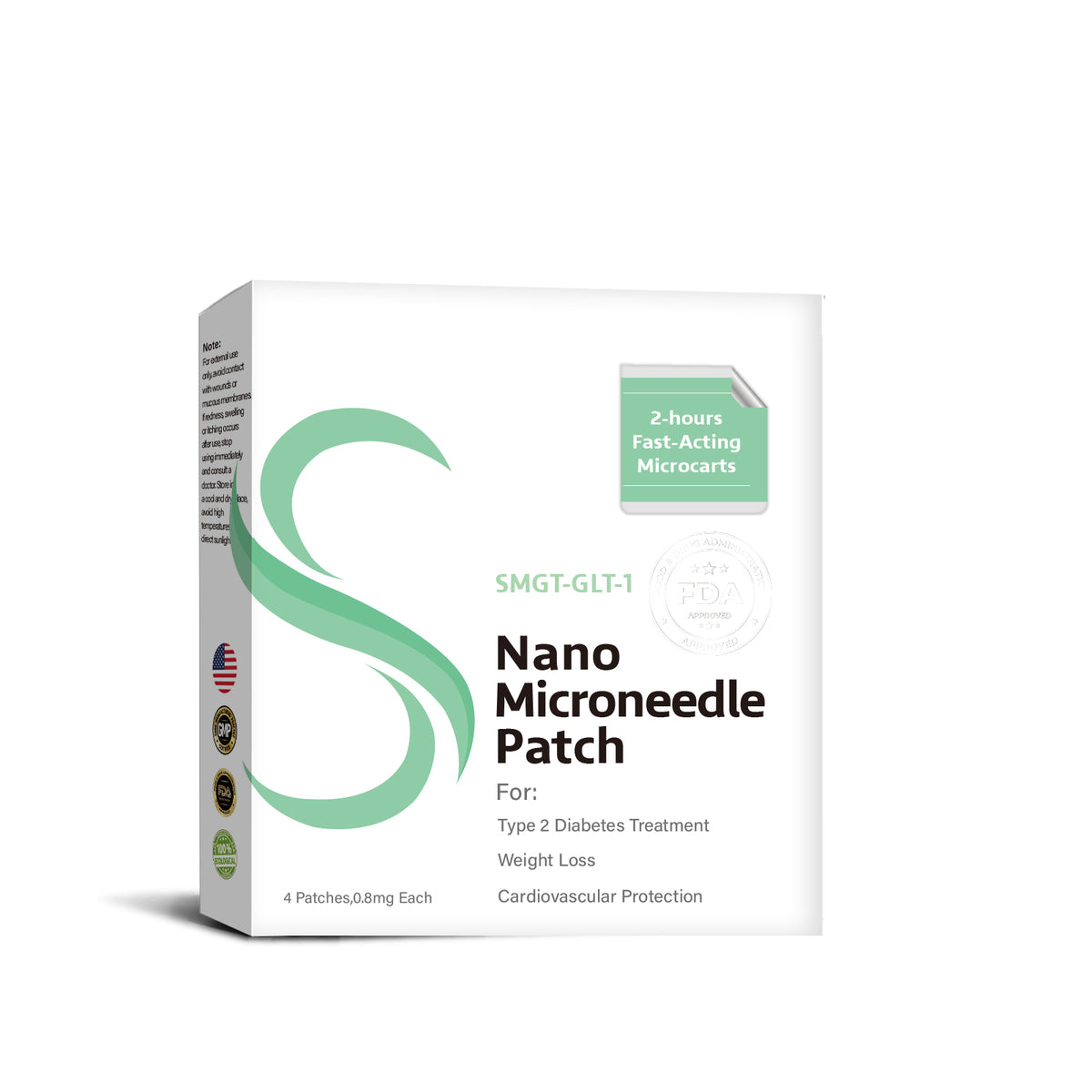 Nano Microneedle Skin Care Patches 4 Count, Targeted Deep Penetration Facial Skin Conditioning Micro Needle Patches for Daily Skin Maintenance