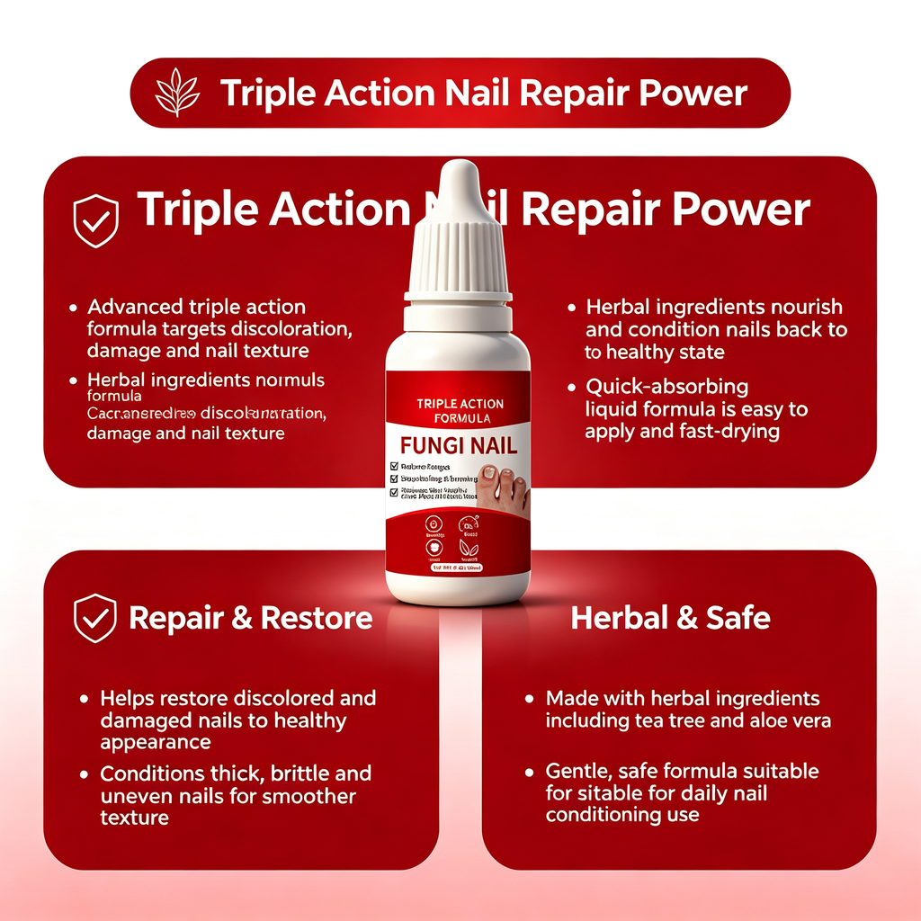 Nail Care Repair Solution 15ML, Effective Nail Discoloration & Damaged Nail Restoring Liquid for Thick Brittle Uneven Nails Daily Nail Conditioning Treatment