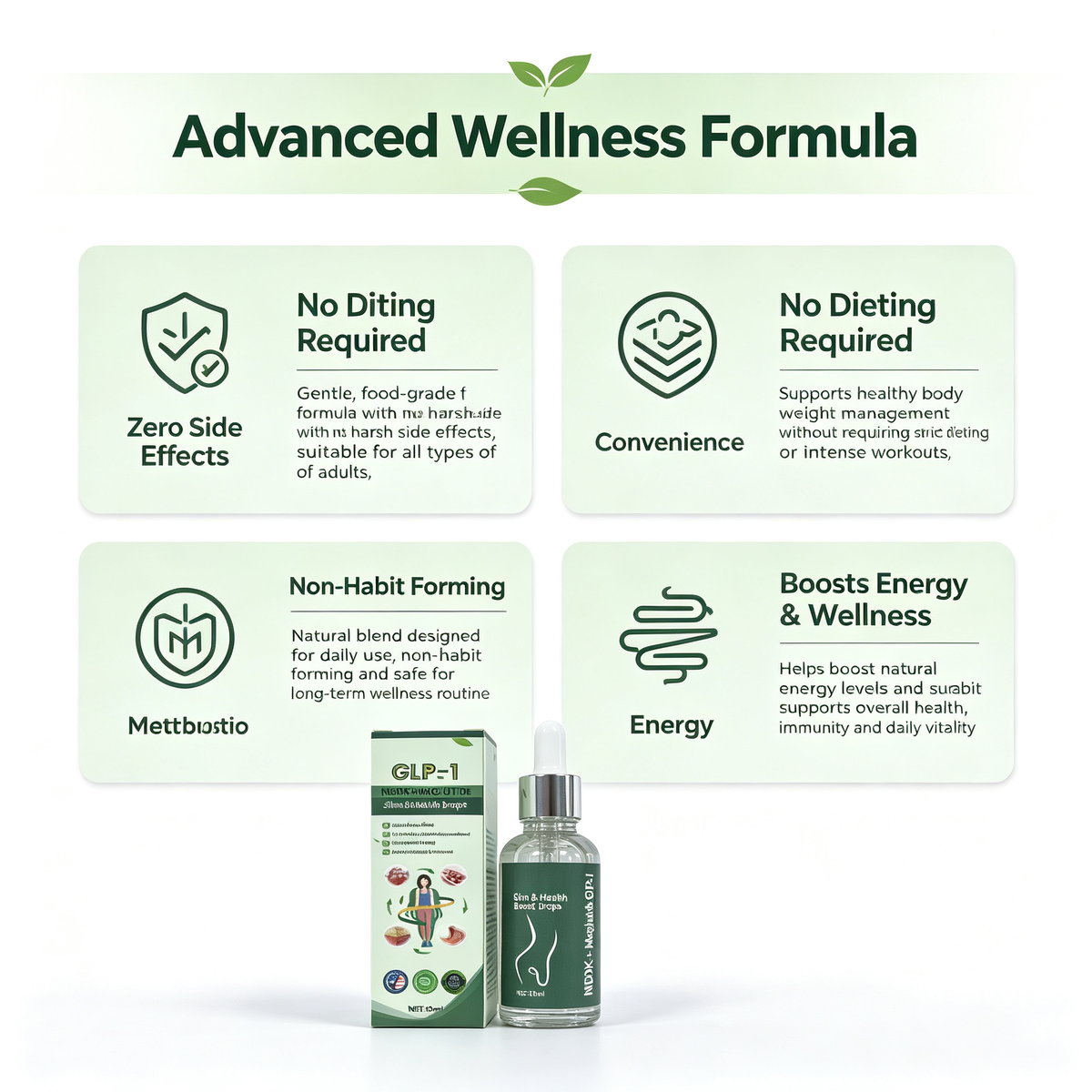 Body Conditioning Oral Support Drops 30ml, Daily Metabolic Balance Dietary Supplement Liquid for Healthy Body Maintenance