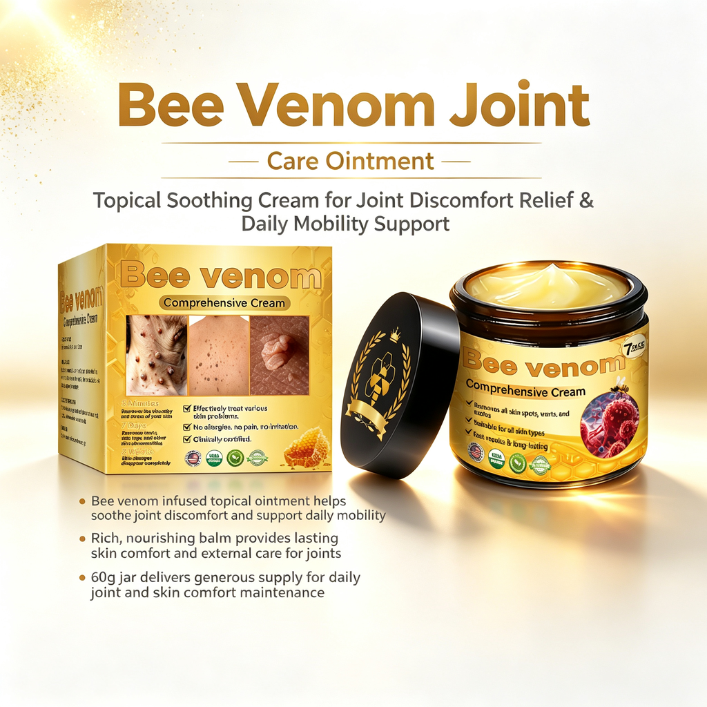 60g Bee Venom Joint Care Ointment, Topical Soothing Cream for Joint Discomfort Relief, Daily Joint Mobility & Skin Comfort External Care Balm