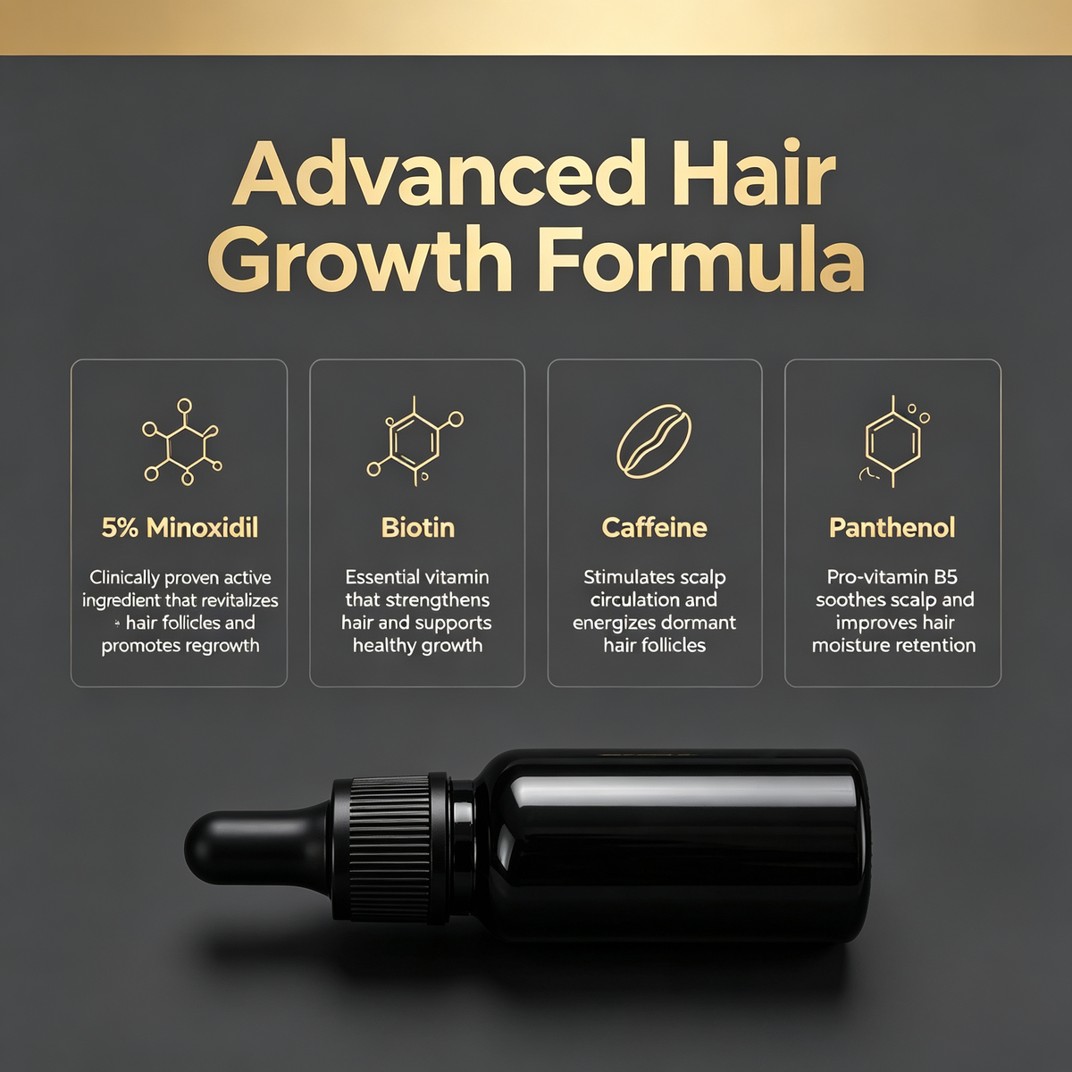 5% Hair Growth Serum 60ml, Scalp Nourishing Topical Essence for Thicker Fuller Looking Hair & Daily Scalp Care