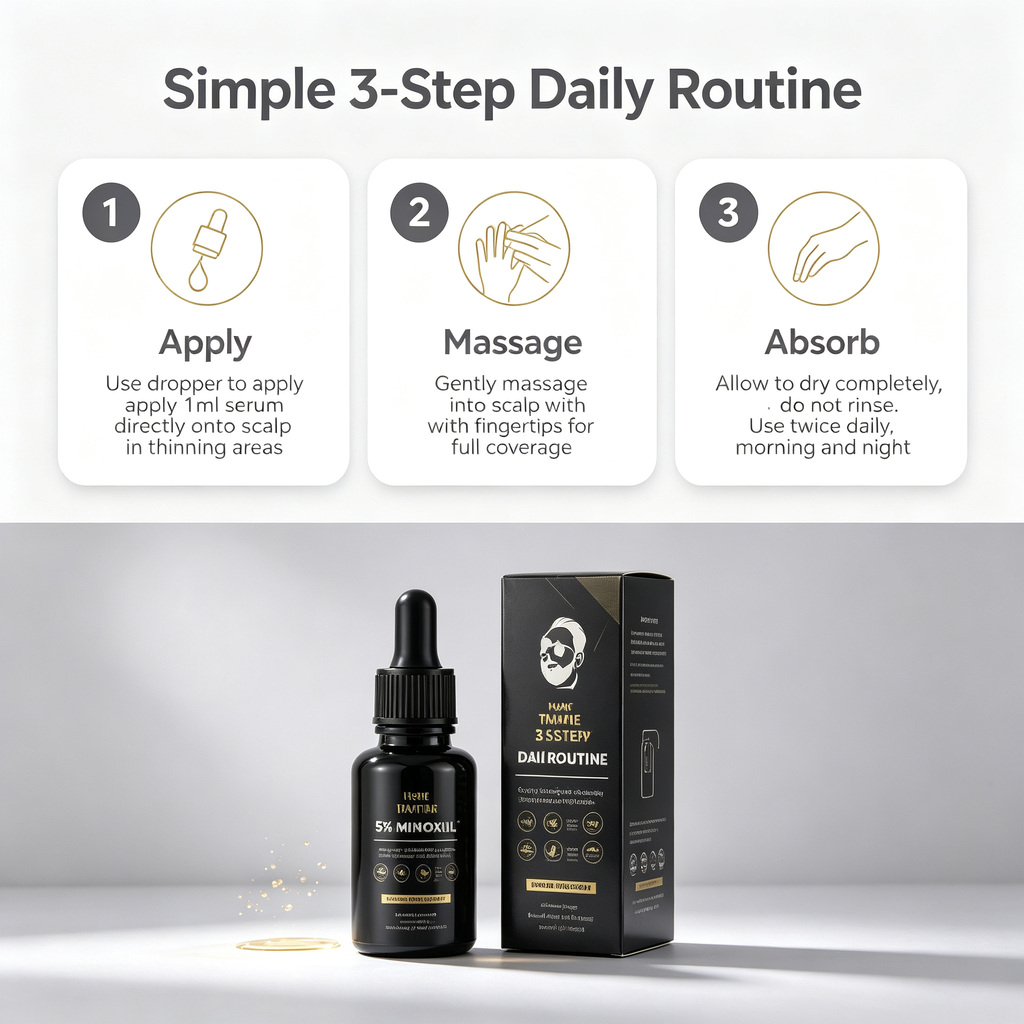 5% Hair Growth Serum 60ml, Scalp Nourishing Topical Essence for Thicker Fuller Looking Hair & Daily Scalp Care