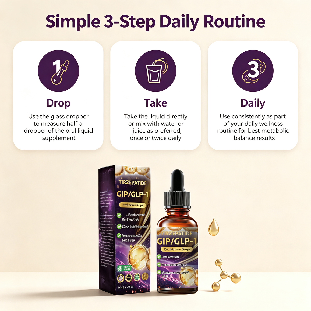 Walnut Oil Infused Metabolic Support Oral Drops 60ml, Daily Dietary Supplement Liquid for Healthy Body Conditioning & Metabolic Balance Maintenance