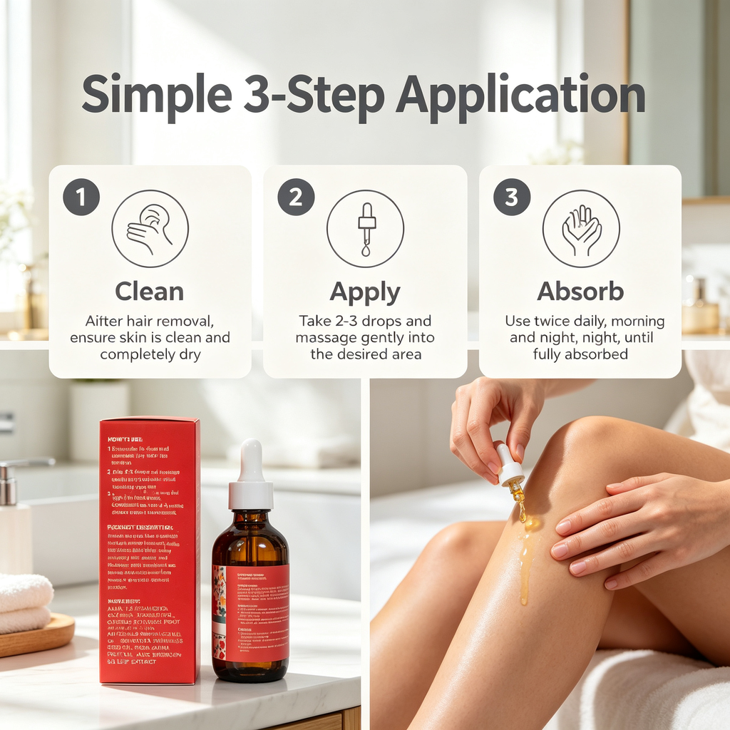 Hair Growth Inhibitor Serum 60ml, Post Hair Removal Care Essence for Slowing Hair Regrowth & Smoothing Skin