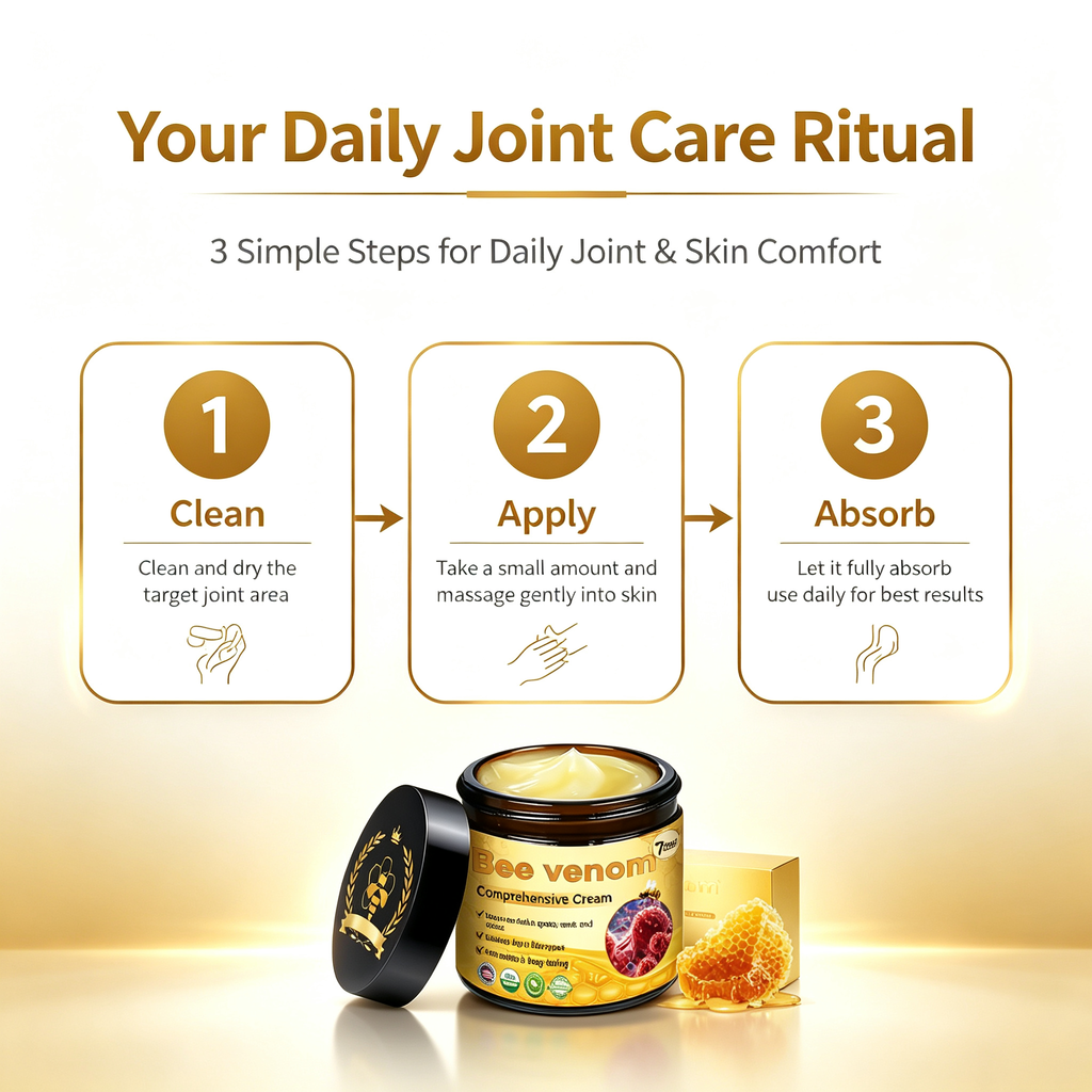 60g Bee Venom Joint Care Ointment, Topical Soothing Cream for Joint Discomfort Relief, Daily Joint Mobility & Skin Comfort External Care Balm