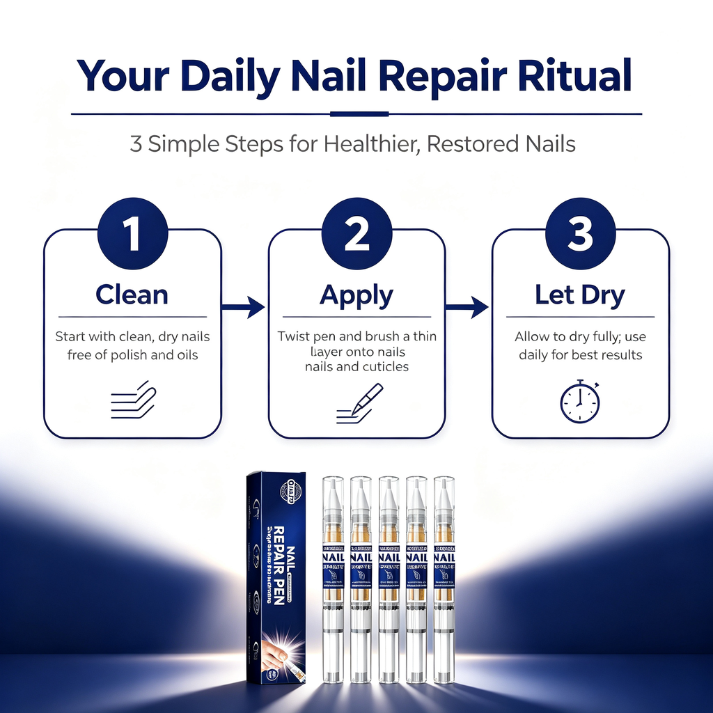 4Pcs Moisturizing Nail Care Pen Set 4ml Total, Targeted Damaged Nail Conditioning Treatment Pens for Discolored Thick Brittle Nails Cuticle Nourishing Daily Nail Maintenance Kit