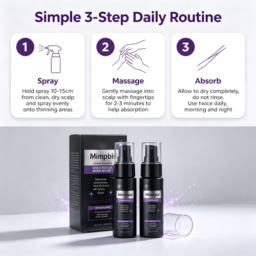 5% Hair Growth Spray 30ml*2 Pack, Biotin Infused Scalp Care Mist for Anti Hair Shedding & Follicle Nourishing