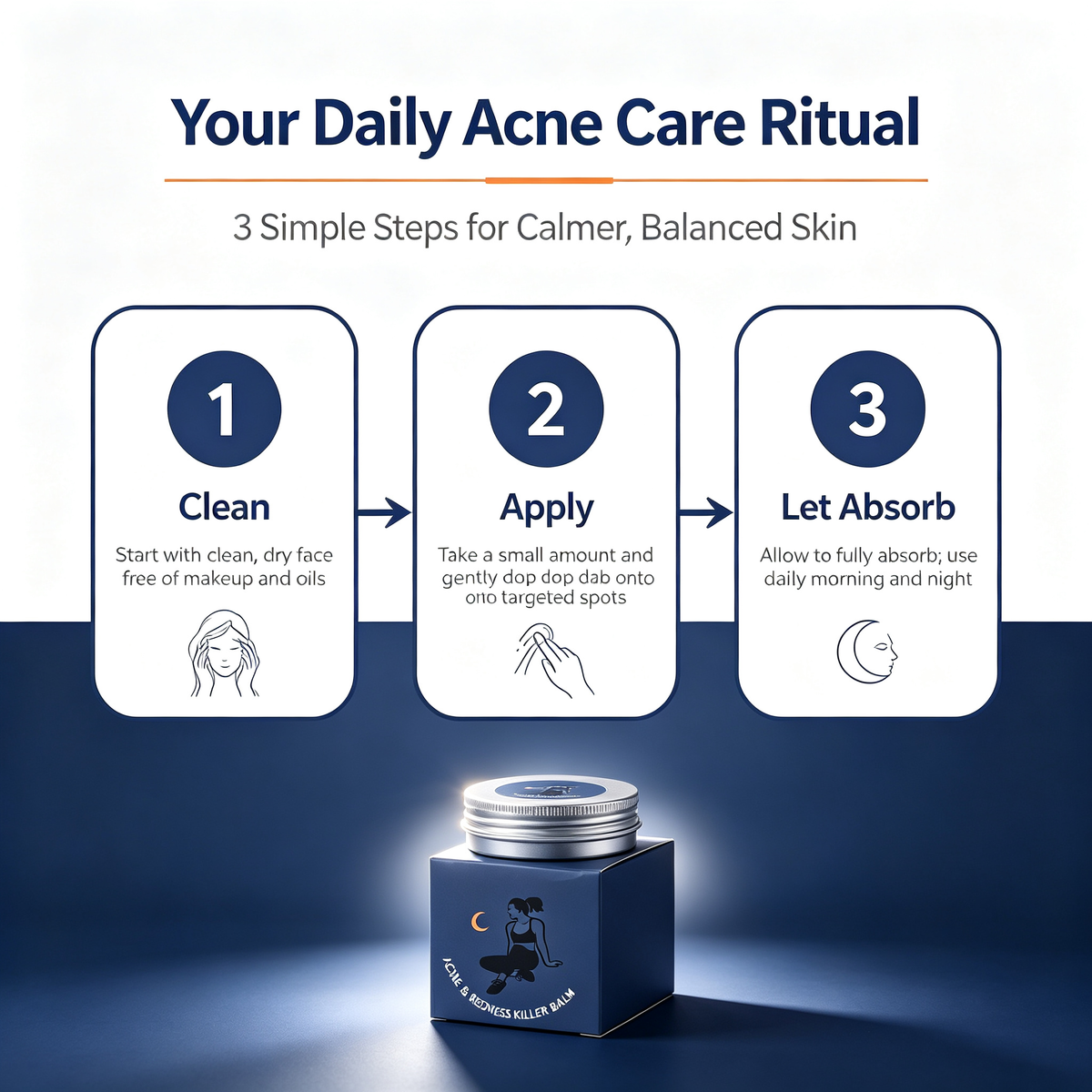 50ML Acne Redness Relief Balm, Gentle Soothing Facial Care Cream for Breakout Red Irritated Skin Daily Facial Spot Conditioning Repair Cream