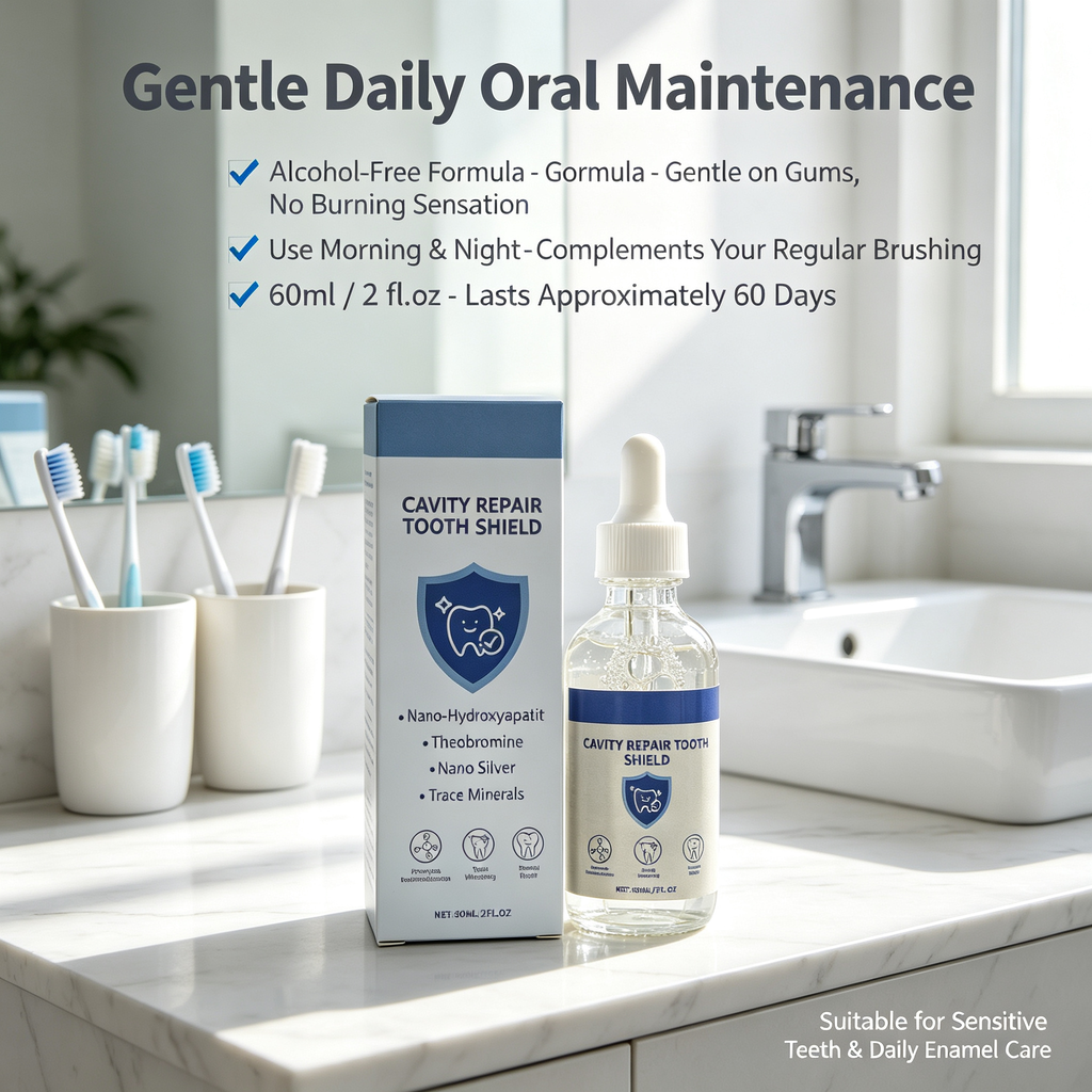 Gum Care & Tooth Shield Repair Drops 60ml, Daily Oral Care Liquid for Gum Comfort & Teeth Surface Maintenance