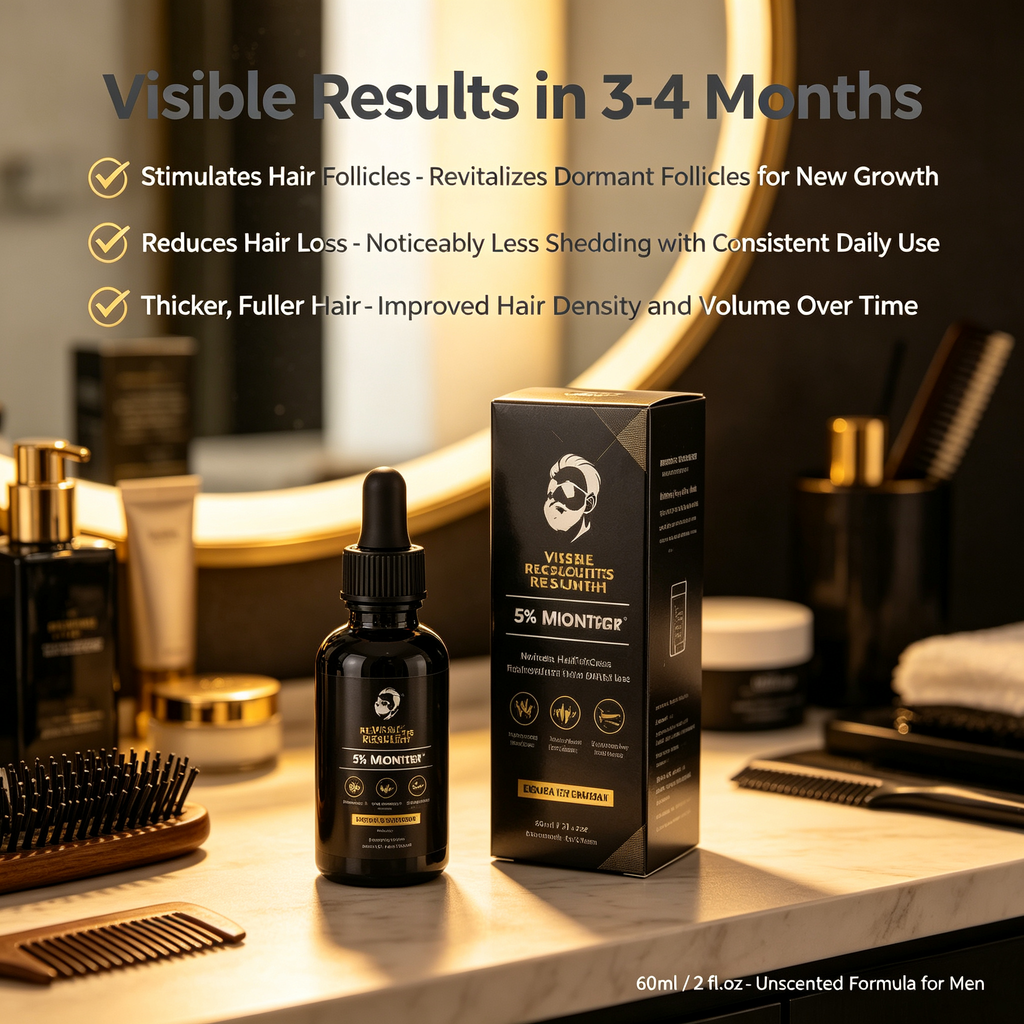 5% Hair Growth Serum 60ml, Scalp Nourishing Topical Essence for Thicker Fuller Looking Hair & Daily Scalp Care