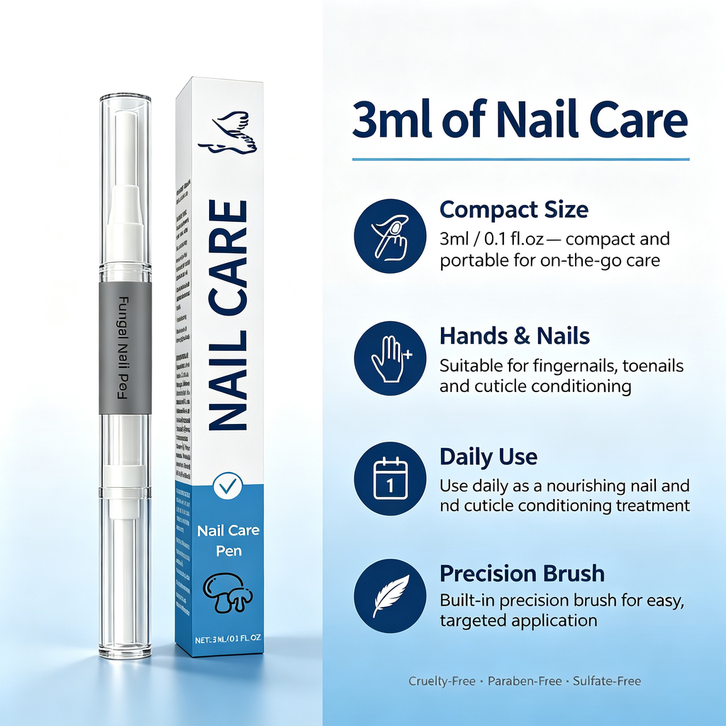 3ml Portable Hand Nail Care Pen, Nourishing Cuticle Conditioning Treatment Pen for Dry Brittle Split Nails Daily Hand Nail Maintenance