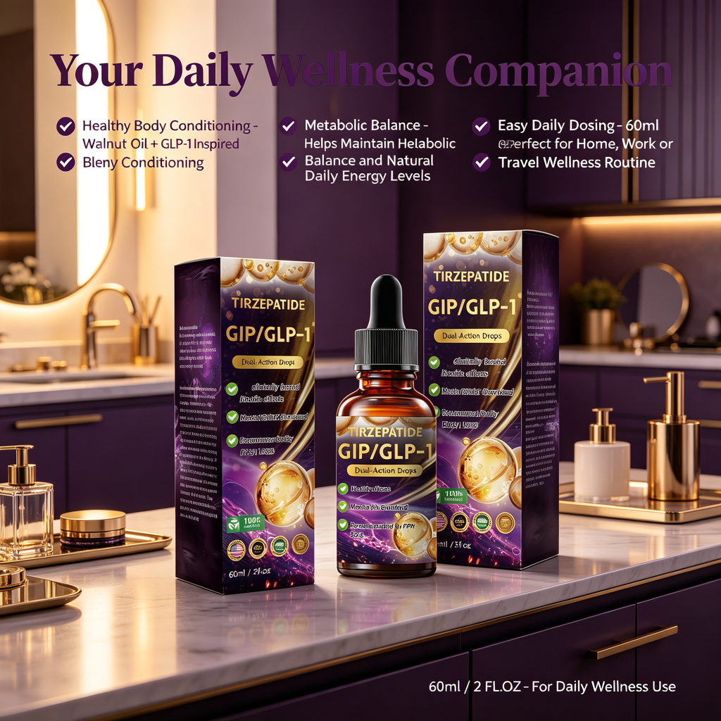 Walnut Oil Infused Metabolic Support Oral Drops 60ml, Daily Dietary Supplement Liquid for Healthy Body Conditioning & Metabolic Balance Maintenance