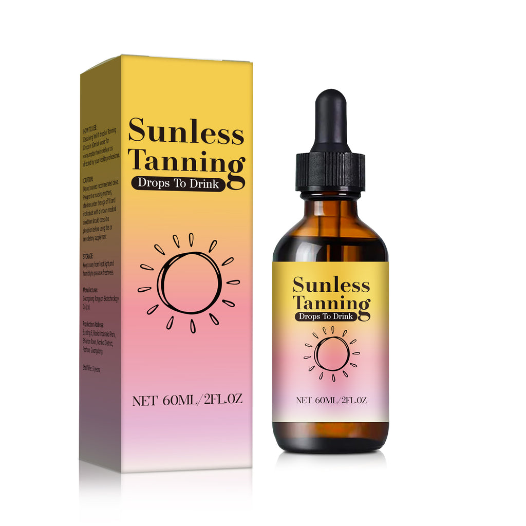 Sunless Self Tanning Drops 60ml, Mixable Bronzing Serum for Natural Sun-Kissed Glow, Face & Body