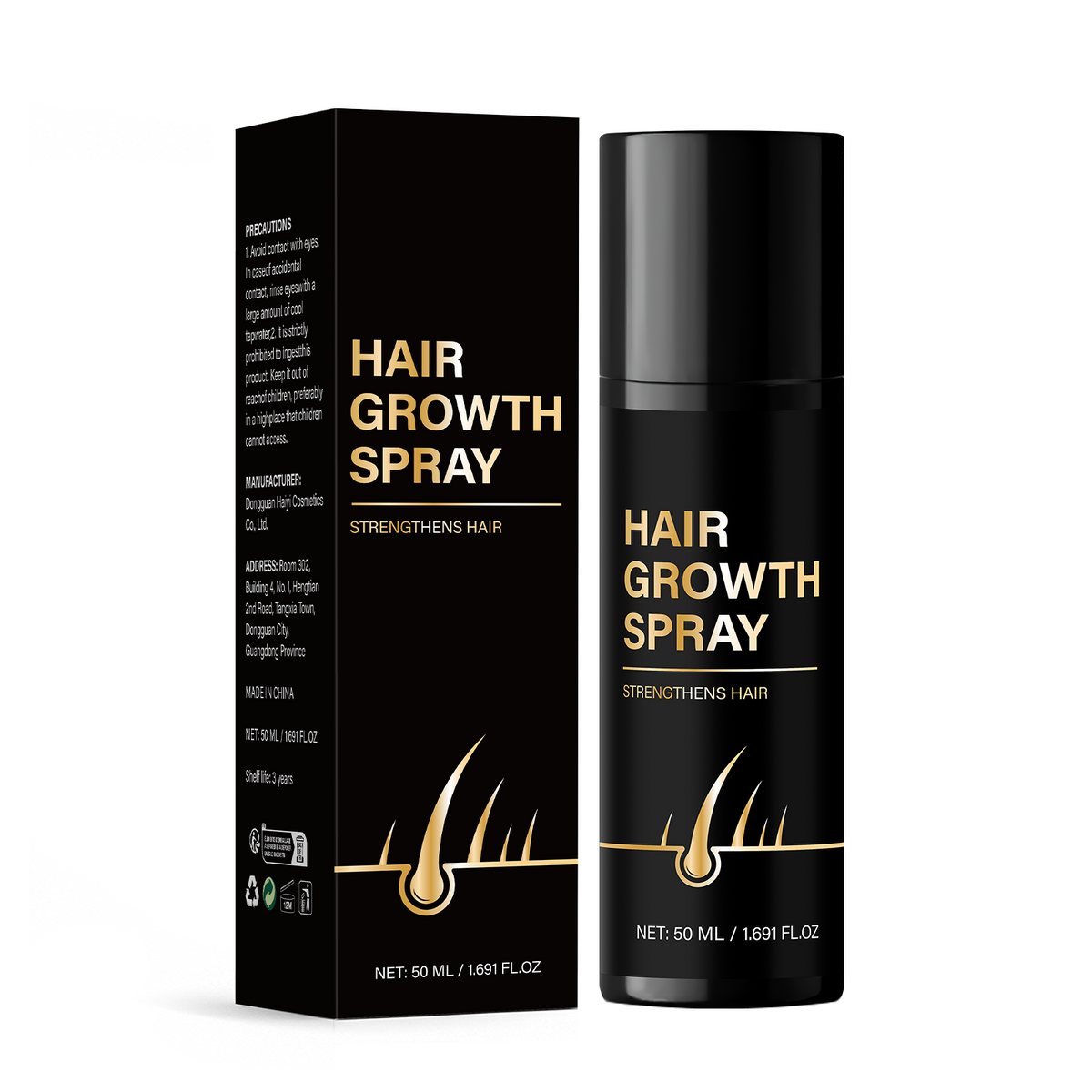 Hair Growth Care Spray 50ml, Scalp Nourishing Daily Hair Care Spray for Thicker & Healthier Looking Hair
