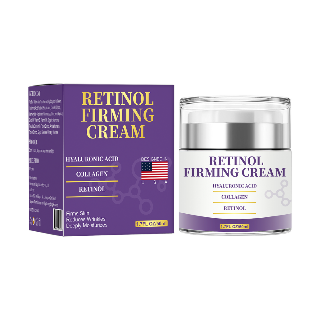 Retinol Anti-Wrinkle Firming Facial Cream 50ml, Overnight Skin Renewal Moisturizer for Fine Lines & Skin Elasticity Daily Anti-Aging Facial Care