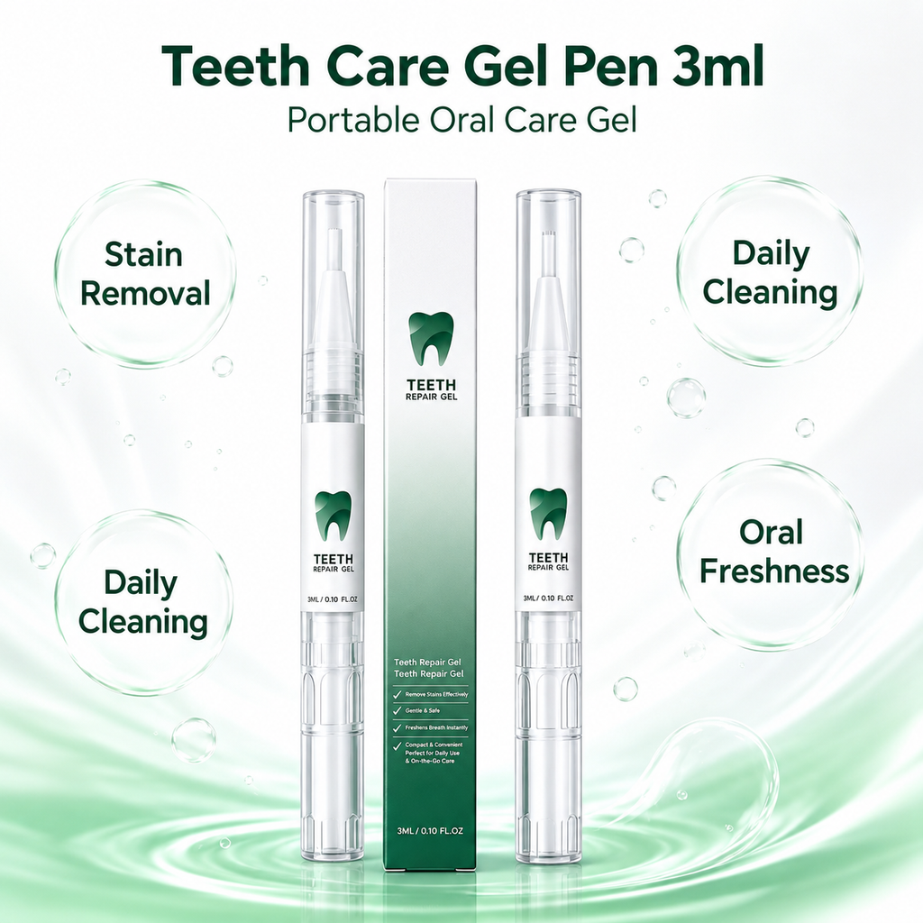 Teeth Care Gel Pen 3ml, Portable Oral Care Gel for Teeth Stain Removal, Daily Teeth Cleaning & Oral Freshness