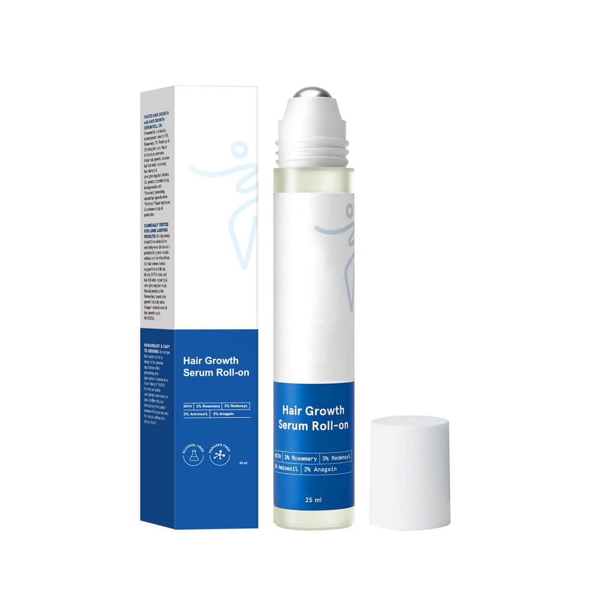 Anti Hair Loss Scalp Care Roll-on Serum 25ml, Portable Hair Growth Essence for Follicle Maintenance & Reducing Hair Shedding